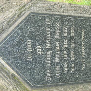 CROSS John William 1857-1924