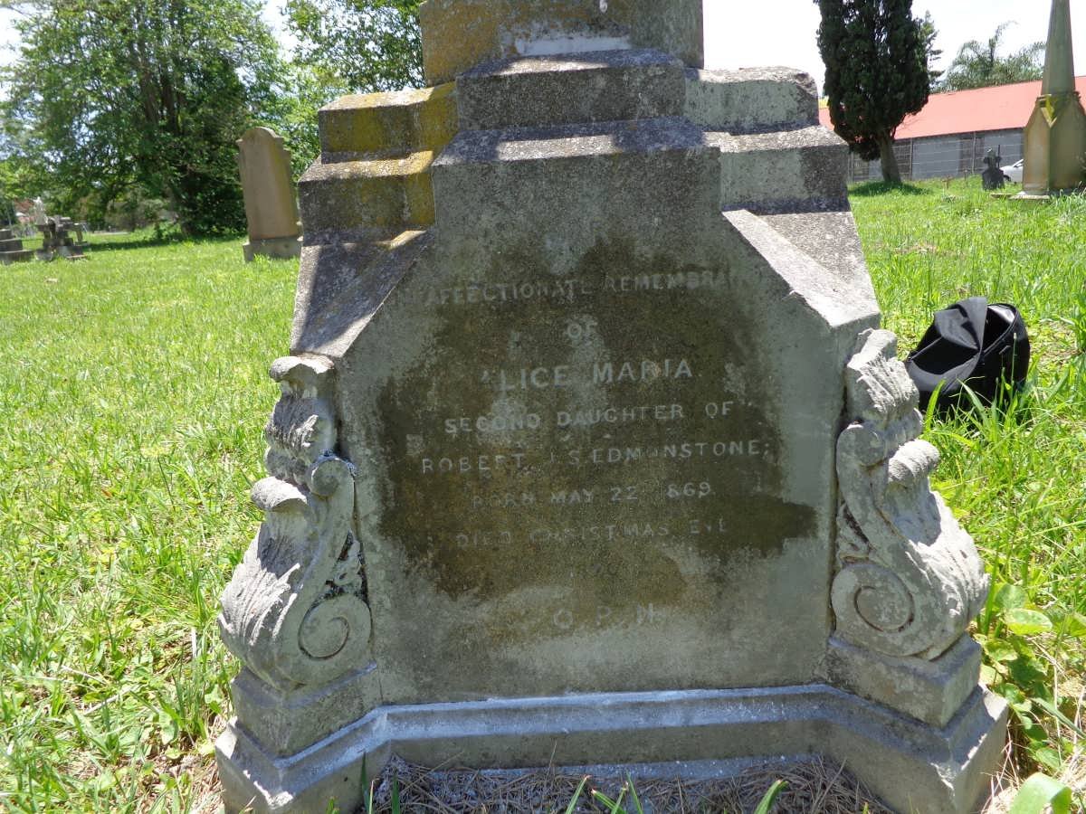 EDMONSTONE Alice Maria 1869-18?1