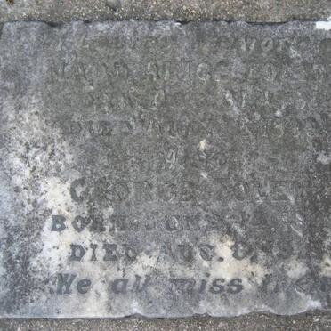 FOLEY Maud Alice 18??-1899 :: FOLEY George 1898-1921