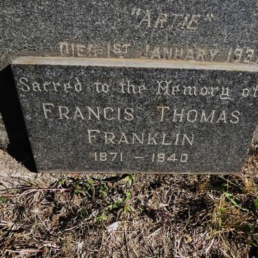 FRANKLIN Francis Thomas 1871-1940 :: FRANKISH Francis Arthur -1937 _2