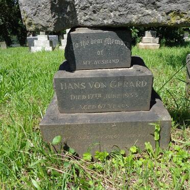 GERARD Hans, von -1933