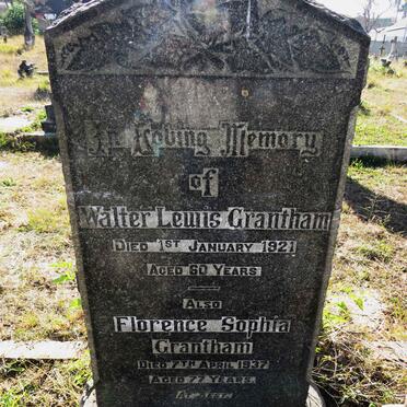 GRANTHAM Walter Lewis -1921 :: GRANTHAM Florence Sophia -1937 :: GRANTHAM Ethel Mary 1900-1978 _1