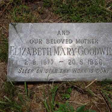 GOODWILL Elizabeth Mary 1877-1956