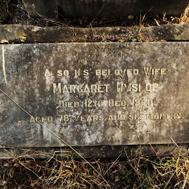 HYSLOP Margaret 1862-1940