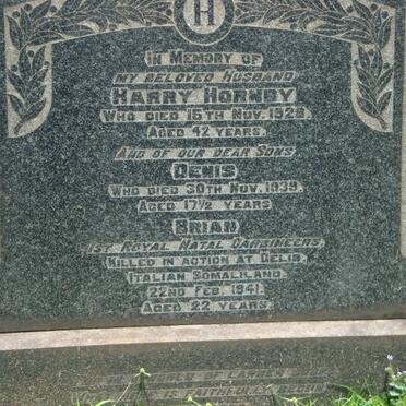 HORNBY Harry -1928 :: HORNBY Brian -1941 :: HORNBY Denis -1939