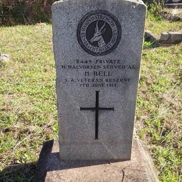 HALVORSEN H served as H. BELL -1915