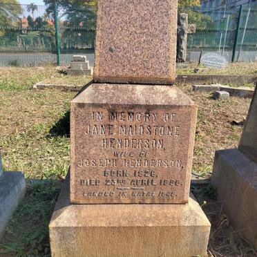 HENDERSON Jane Maidstone 1826-1896