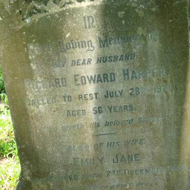 HARPER Richard Edward -1921 &amp; Emily Jane -1936