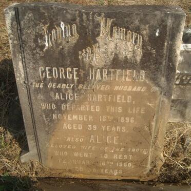 HARTFIELD George -1896 &amp; Alice -1900