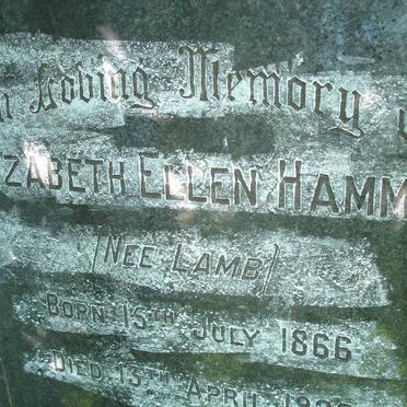 HAMMAR Elizabeth Ellen nee LAMB 1866-1926
