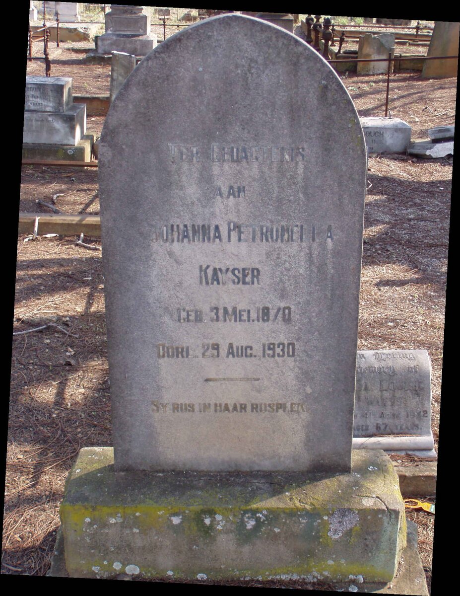 KAYSER Johanna Petronella 1870-1930