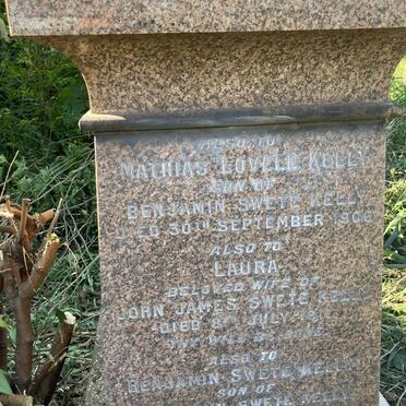 KELLY Mathias Lovell, SWETE -1906 :: SWETE-KELLY Laura -1911 :: SWETE-KELLY Benjamin -1919