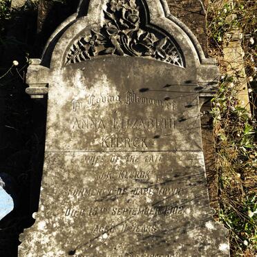 KLERCK Anna Elizabeth -1902