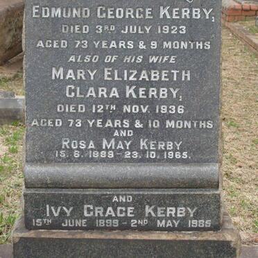 KERBY Edmund George -1923 &amp; Mary Elizabeth Clara -1936 :: KERBY Rosa May 1889-1965 :: KERBY Ivy Grace 1899-1985