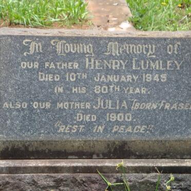 LUMLEY Henry -1945 &amp; Juila FRAZER -1900