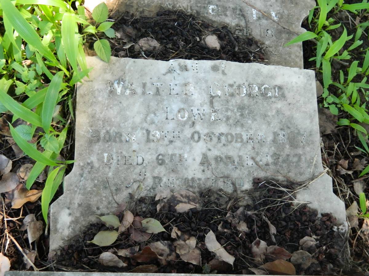 LOWE Walter George 1807-1947