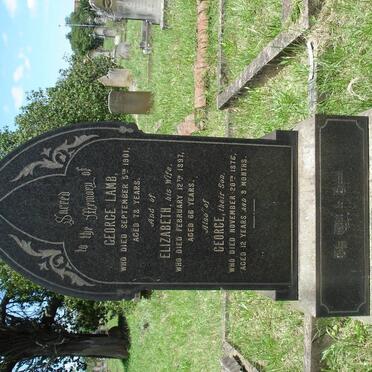 LAMB George -1901 &amp; Elizabeth -1897 :: LAMB George -1876