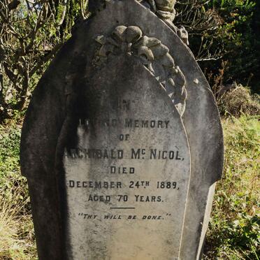 MCNICOL Archibald -1889