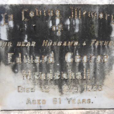 MENDENHALL Edward George -1923