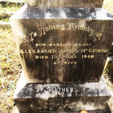 MCGIBBON Alexander James -1940 :: MCGIBBON Agnes Jean Constance 1896-1897 :: MCGIBBON Eileen Maude 1901-1903 :: MCGIBBON Eric Robert 1904-1922 _2