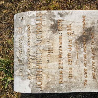 NICHOLLS John Philip 1870-1935