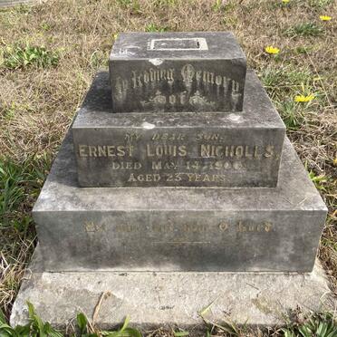 NICHOLLS Ernest Louis -1900