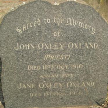 OXLAND John Oxley -1910 &amp; Jane -1914