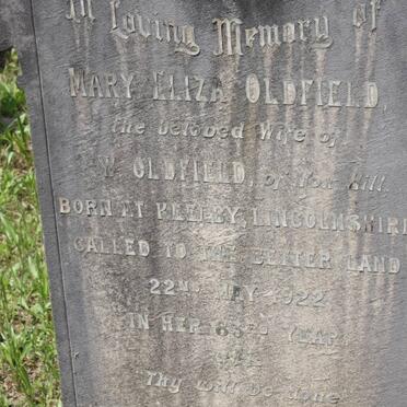 OLDFIELD Mary Eliza -1922