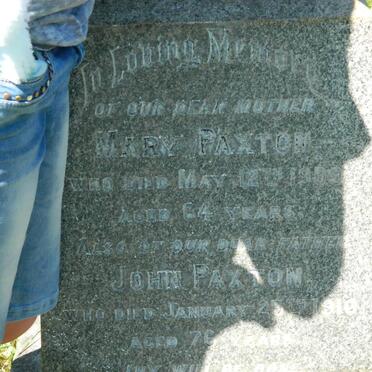 PAXTON John -1910 &amp; Mary -1909