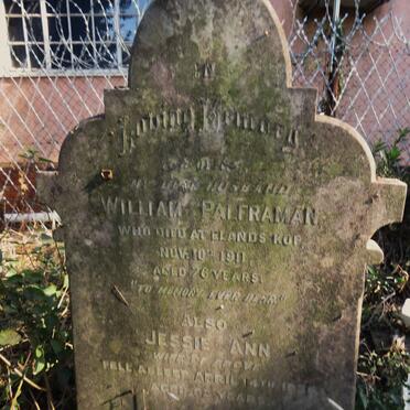 PALFRAMAN William -1911 & Jessie Ann -1936