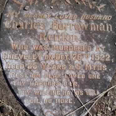 RENTON Charles Borrowman -1922