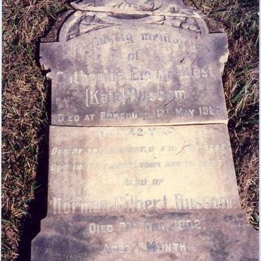 RUSSOM Norman Gilbert -1902 & Catherine Emma West -1928