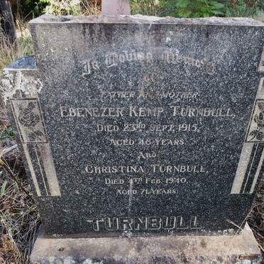 TURNBULL Ebenezer Kemp -1915 & Christina -1940