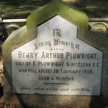 PLOWRIGHT Henry Arthur -1904