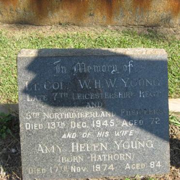 YOUNG W.H.W. -1945 &amp; Amy Helen HATHORN -1974