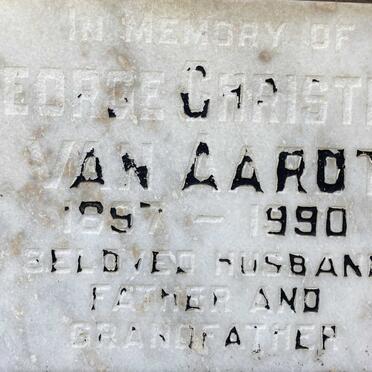AARDT George Christian, van 1897-1990