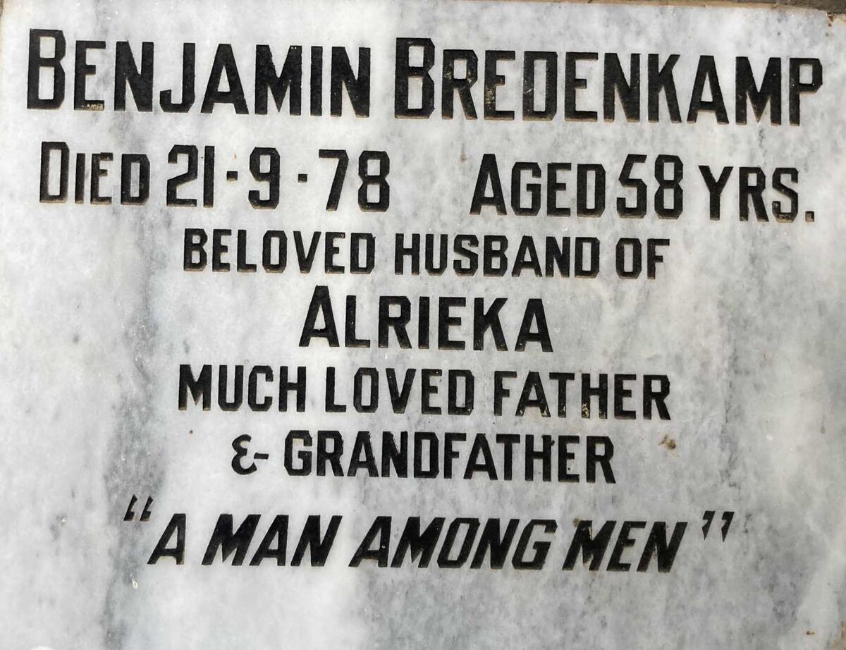 BREDENKAMP Benjamin -1978