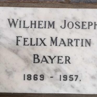 BAYER Wilhelm Joseph Felix Martin 1869-1957