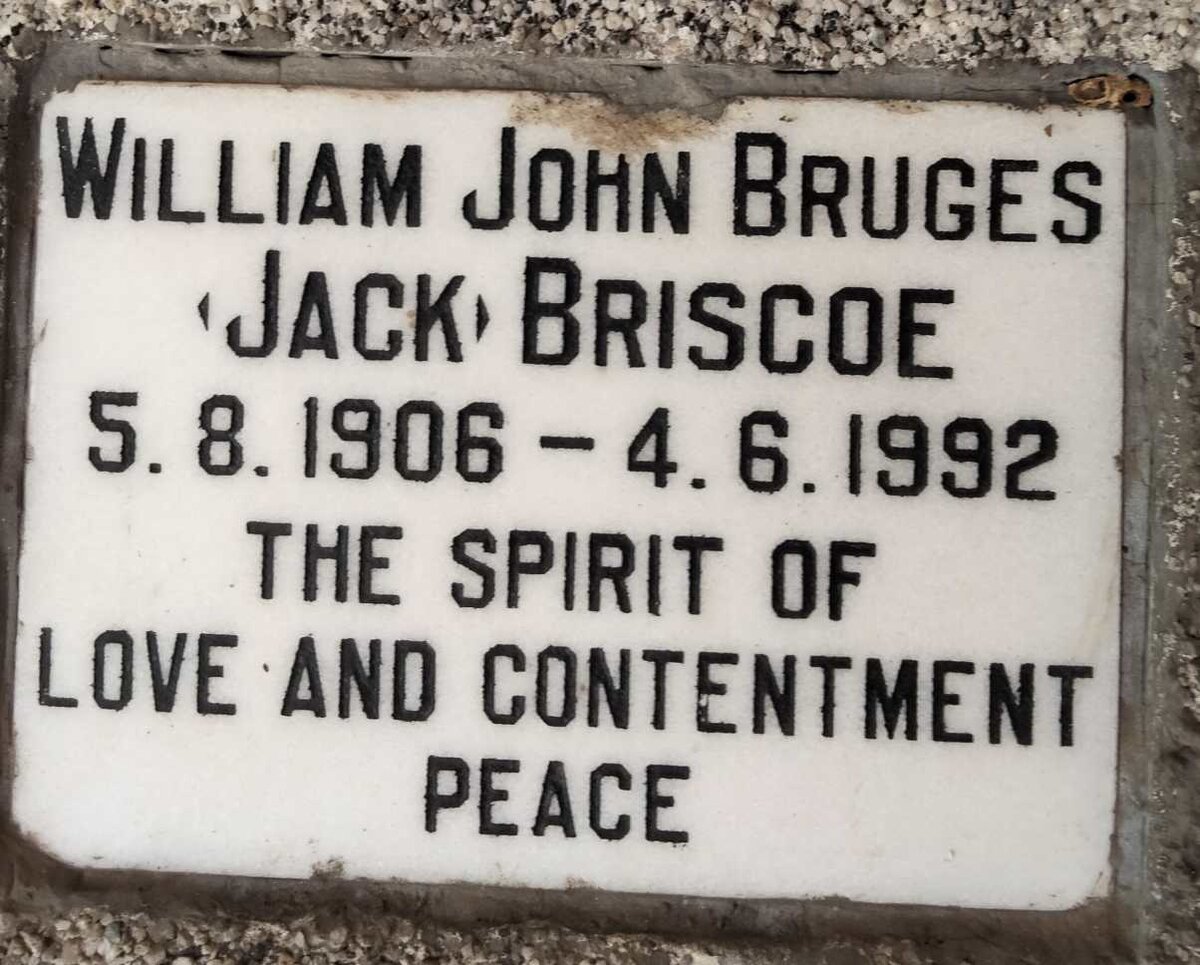BRISCOE William John Bruges 1906-1992