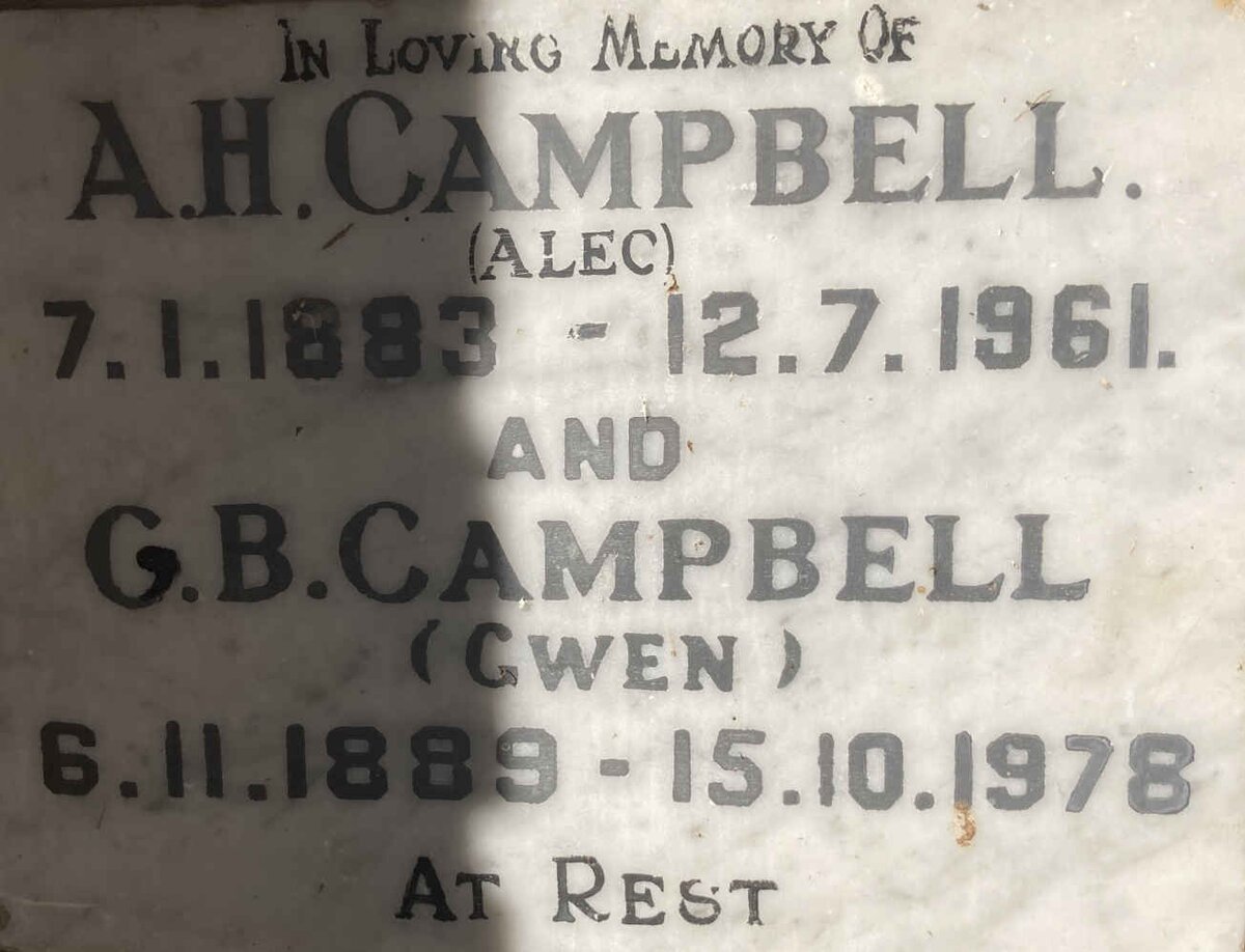 CAMPBELL A.H. 1883-1961 & G.B.C. 1889-1978