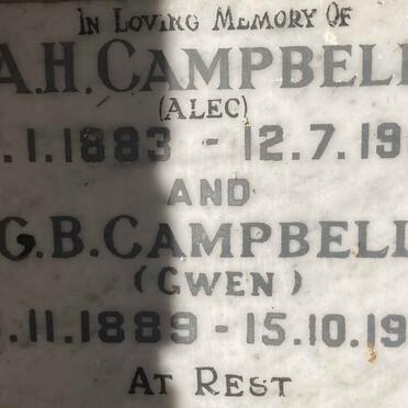 CAMPBELL A.H. 1883-1961 & G.B.C. 1889-1978