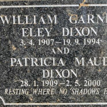 DIXON William Garnet Eley 1907-1994 & Patricia Maude 1909-2000