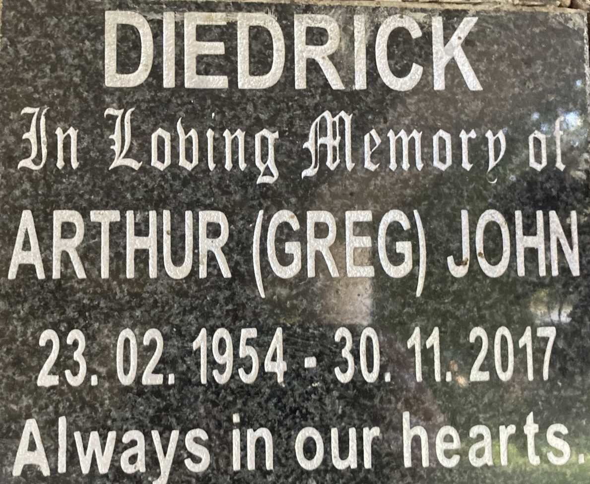 DIEDRICK Arthur John 1954-2017
