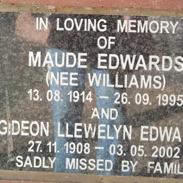 EDWARDS Gideon Llewellyn 1908-2002 & Maude WILLIAMS 1914-1995