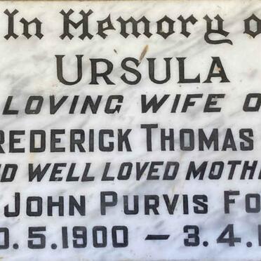 FOX Ursula 1900-1968