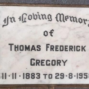 GREGORY Thomas Frederick 1983-1958