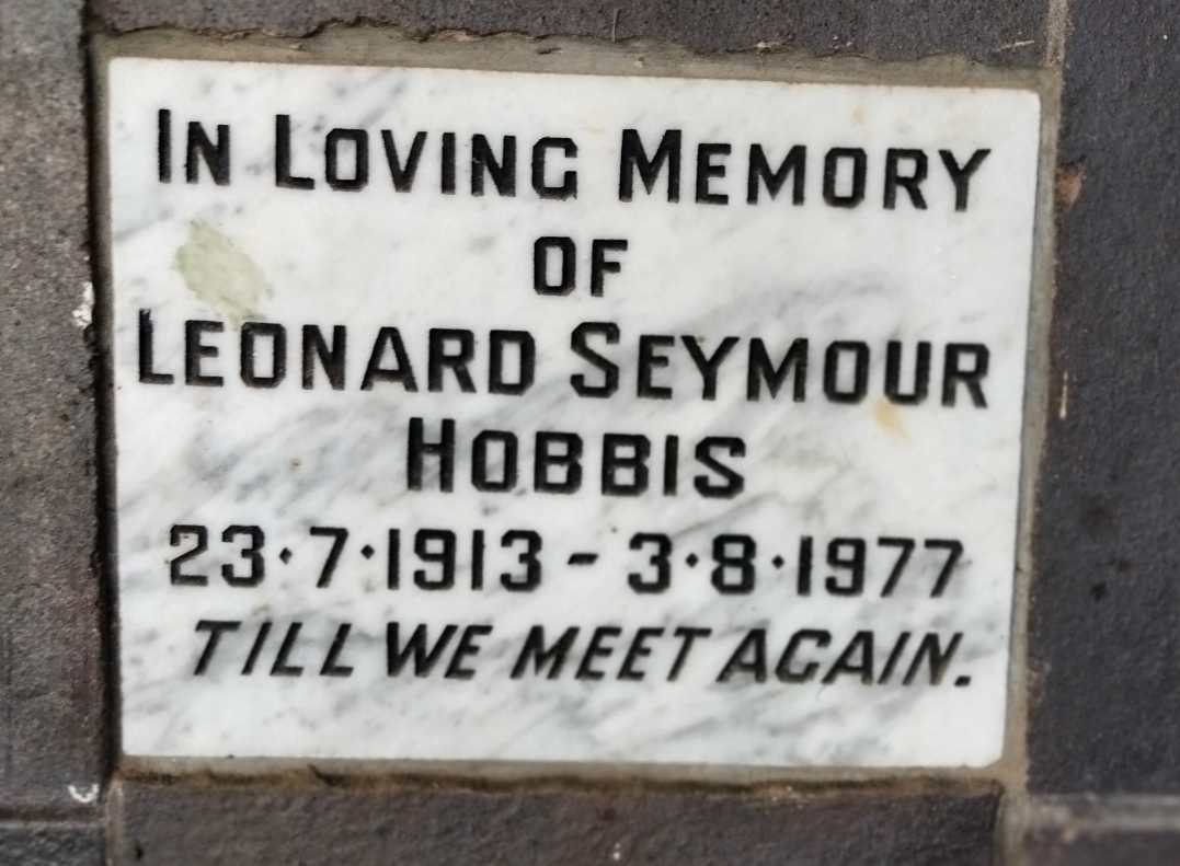 HOBBIS Leonard Seymour 1913-1977