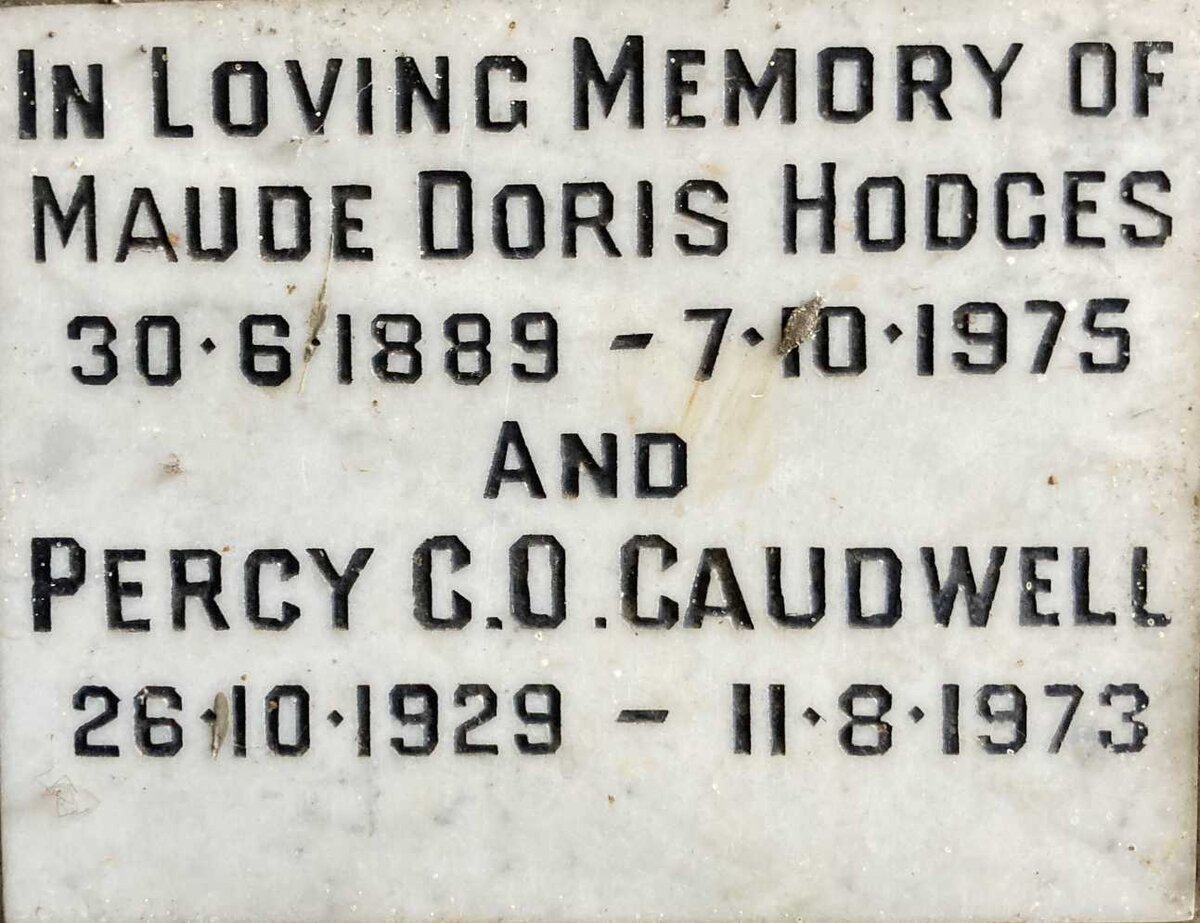 HODGES Maude Doris 1889-1975 :: CAUDWELL Percy O. 1929-1973