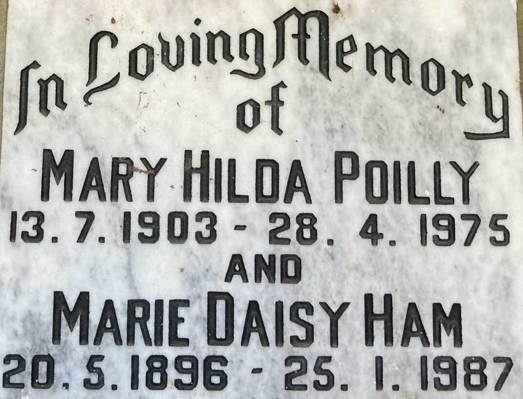 HAM Maria Daisy 1896-1987 :: POILLY Mary Hilda 1903-1975