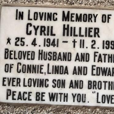 HILLIER Cyril 1941-1993